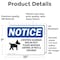 Signmission Livestock Guardian Dog On Duty Sign, Vinyl Decal, 10in W x 7in L, 2PK OS-2PACK-NS-D-710-L-14022 - alternate 3